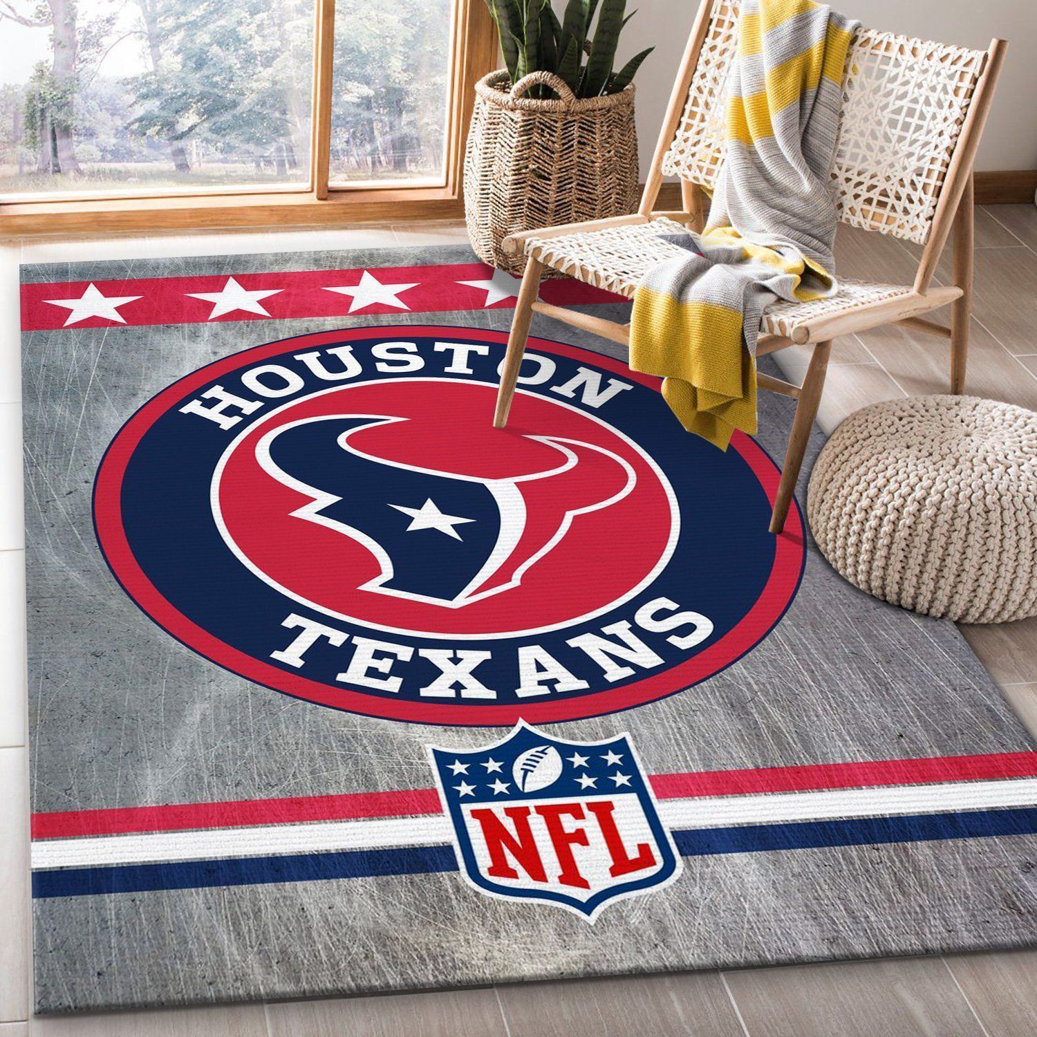 Houston Texans Nfl Area Rug Bedroom Rug Home US Decor - Indoor Outdoor Rugs