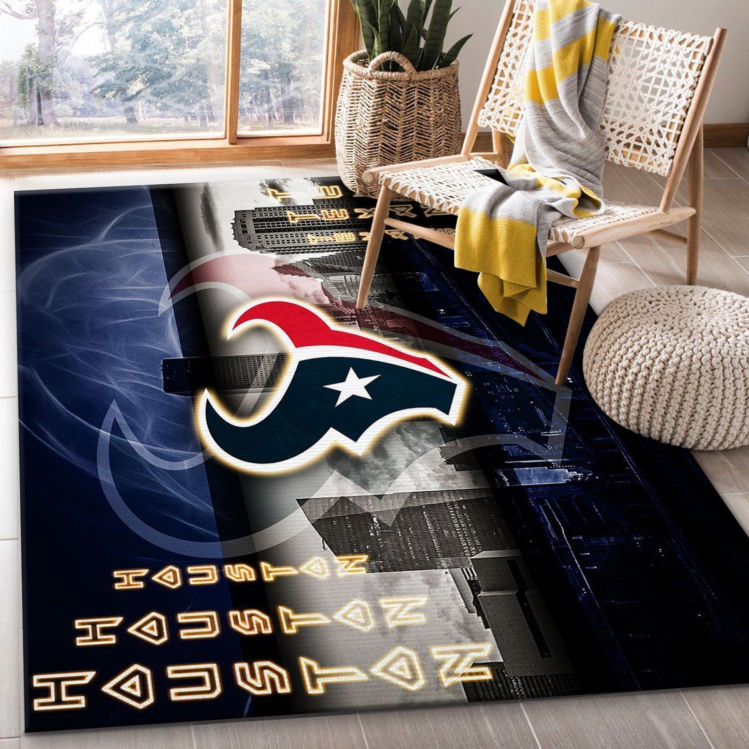 Houston Texans Nfl Area Rug For Christmas Bedroom Rug Home US Decor - Indoor Outdoor Rugs