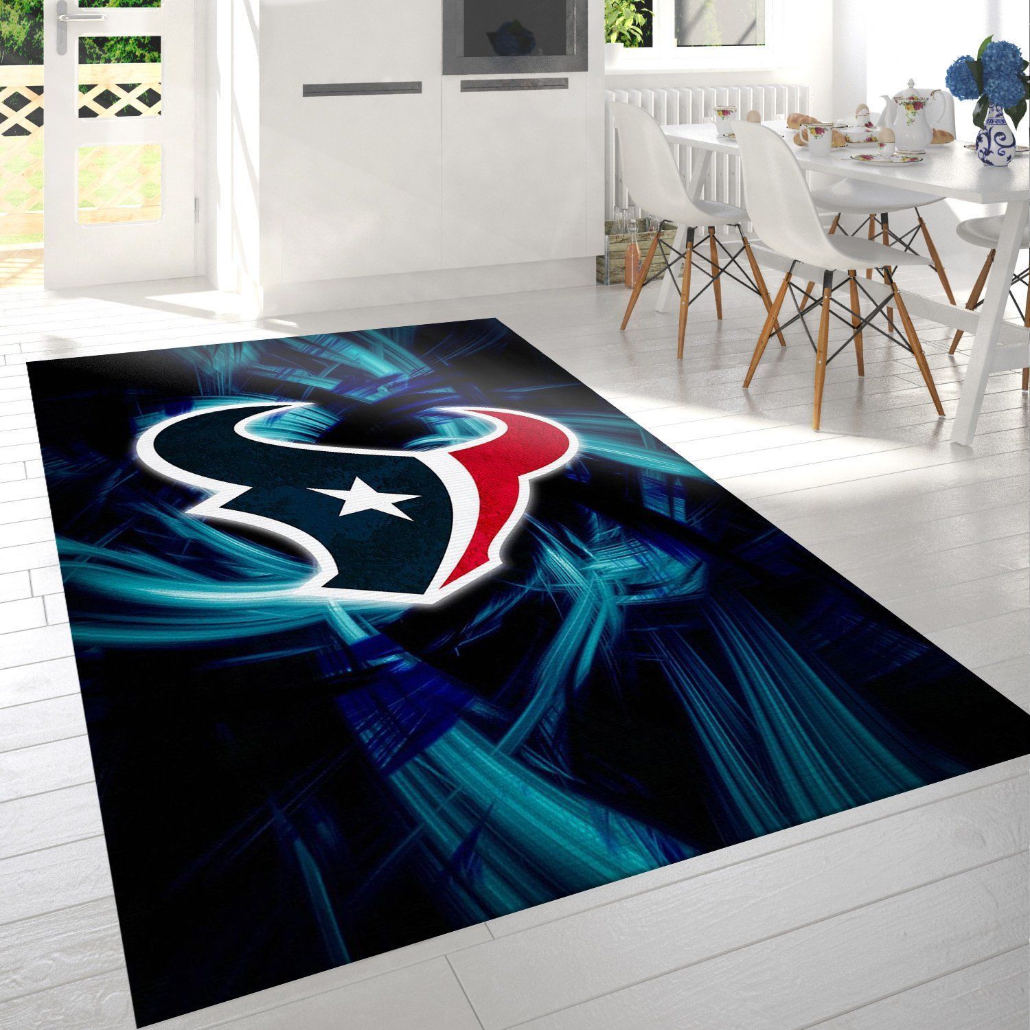 Houston Texans Nfl Logo Area Rug For Gift Bedroom Rug Home Decor Floor Decor - Indoor Outdoor Rugs