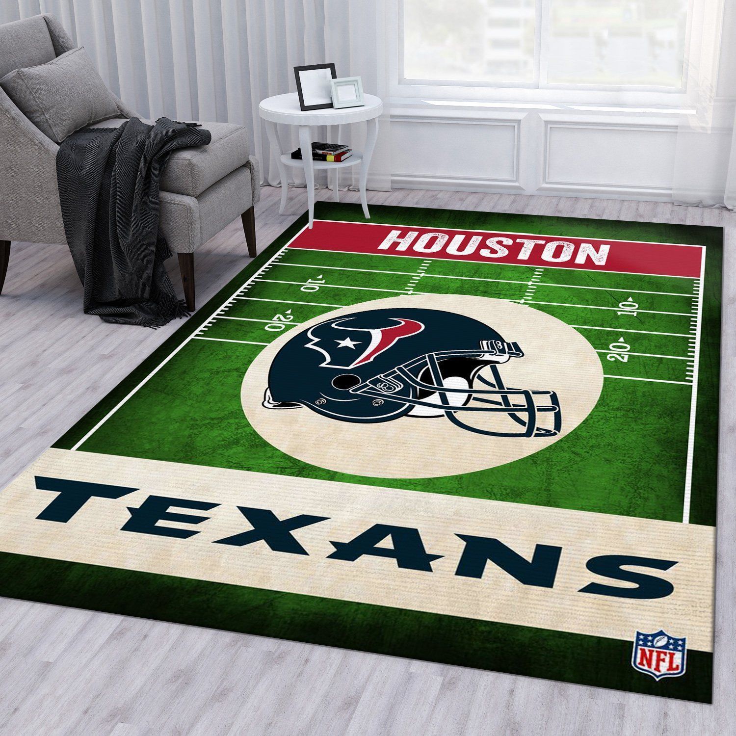 Houston Texans Nfl Rug Bedroom Rug Home Decor Floor Decor - Indoor Outdoor Rugs