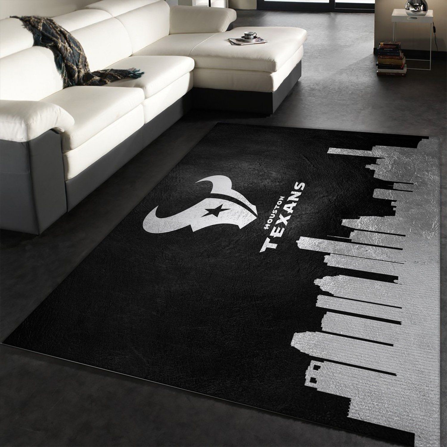 Houston Texans Skyline NFL Area Rug, Living Room Rug, US Gift Decor - Indoor Outdoor Rugs