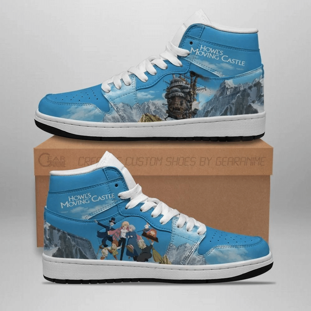 Howl's Moving Castle High Top Anime Leather Air Jordan Shoes Sport Sneakers