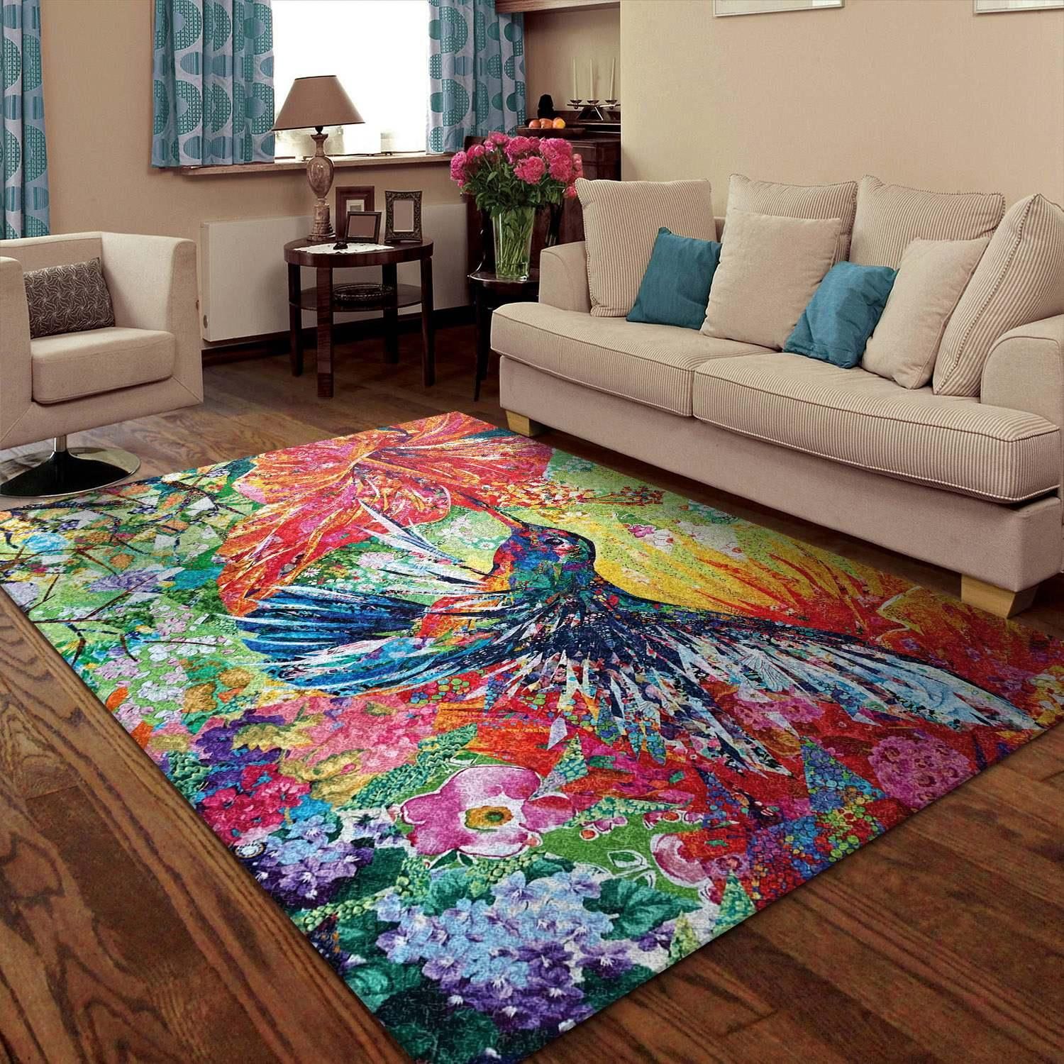 Hummingbird Rug - Indoor Outdoor Rugs