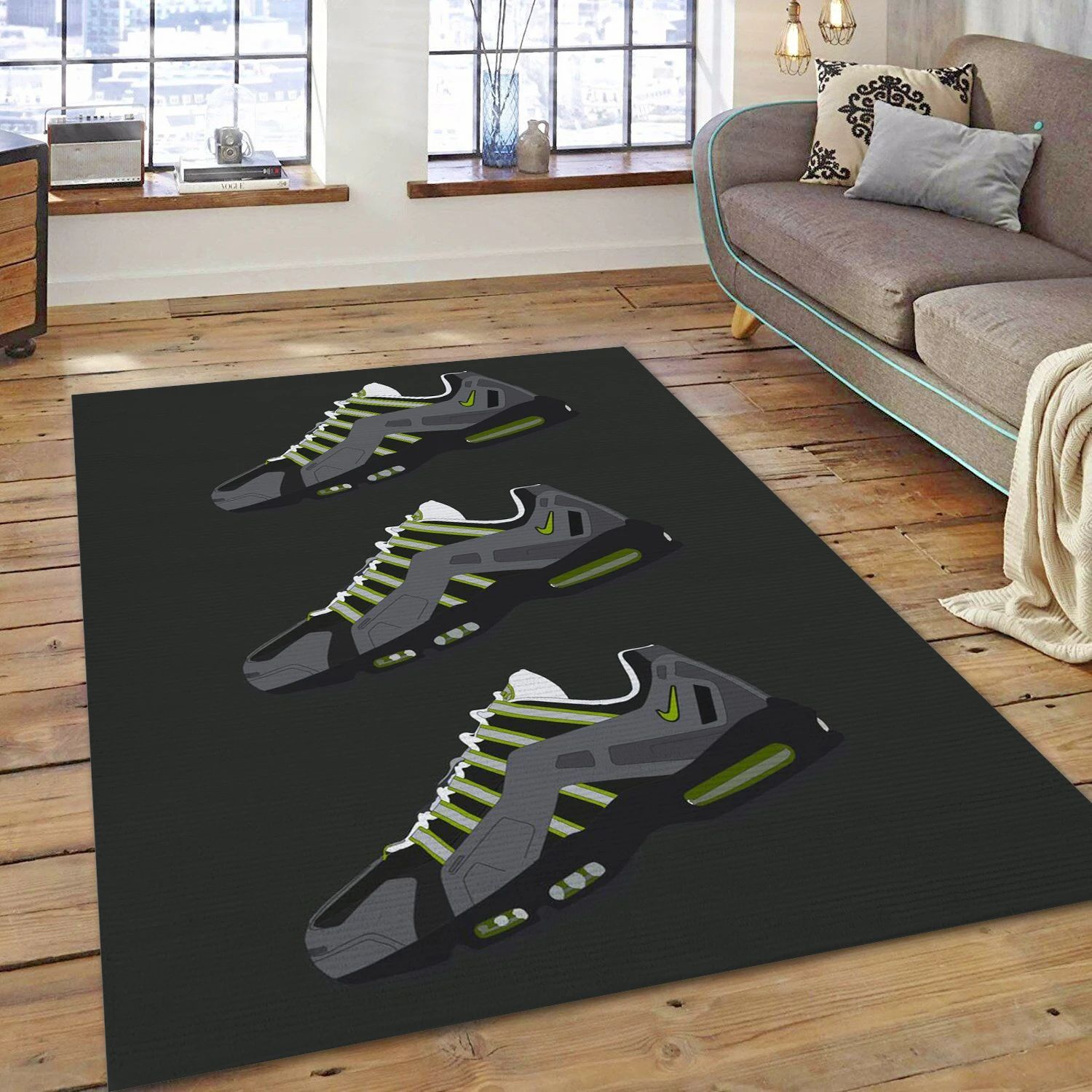 Hype Sneaker Sport 1 Fashion Brand Area Rug