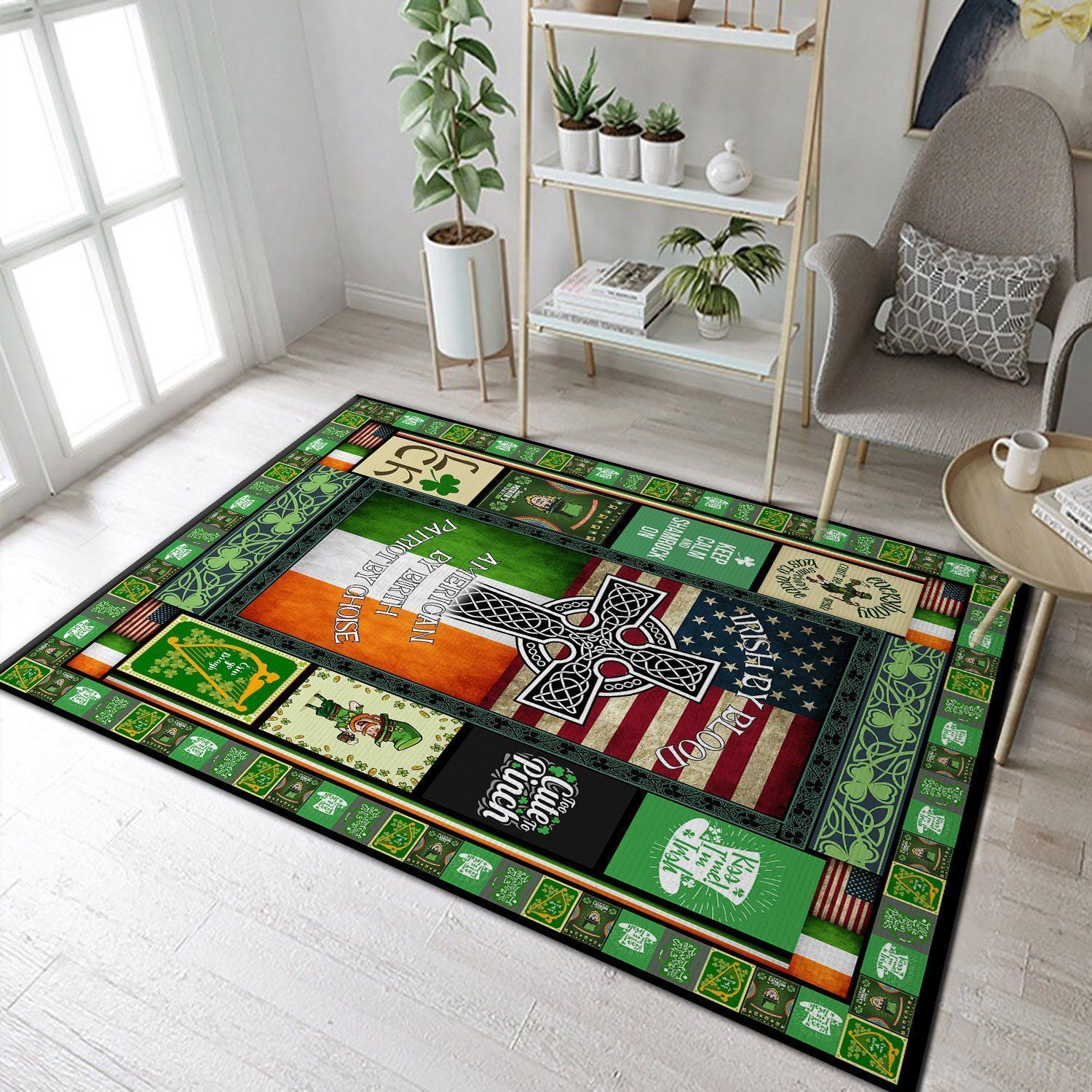 IRISH BY BLOOD AMERICAN BY BIRTH Area Rugs Living Room Carpet IR1401 Local Brands Floor Decor The US Decor - Indoor Outdoor Rugs