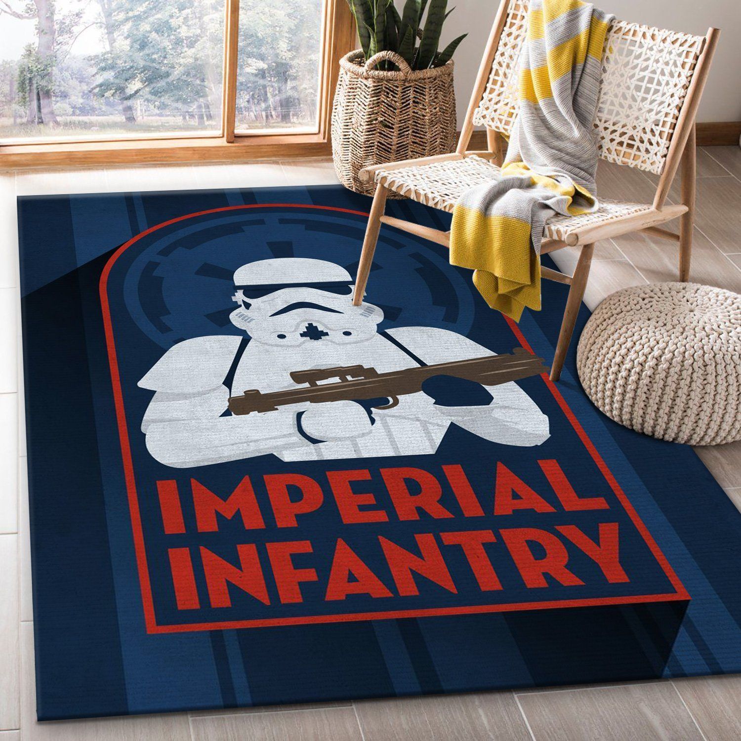 Imperial Infantry Area Rug Star Wars Badges Arts Rug Family Gift US Decor - Indoor Outdoor Rugs