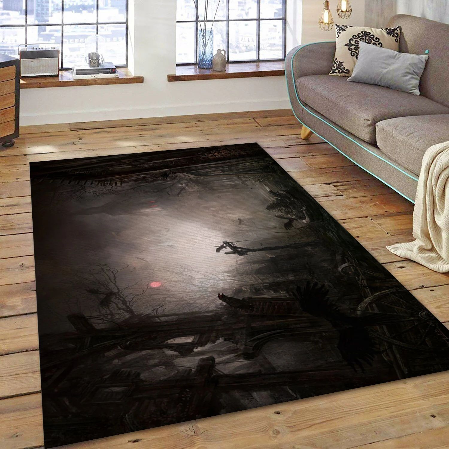 In The Shadow Of The Demon Temple Video Game Reangle Rug