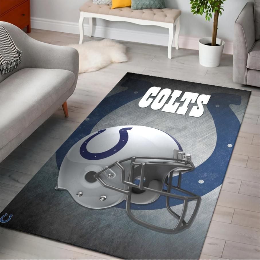 Indianapolis Colts Nfl Team Football Area Rug Rugs For Living Room Rug Home Decor - Indoor Outdoor Rugs