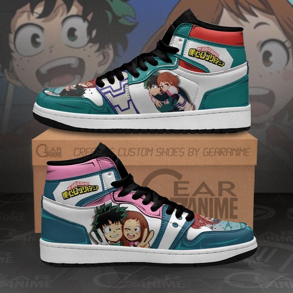 Izuku And Uraraka My Hero Academia Anime Air Jordan Shoes Sport Sneakers