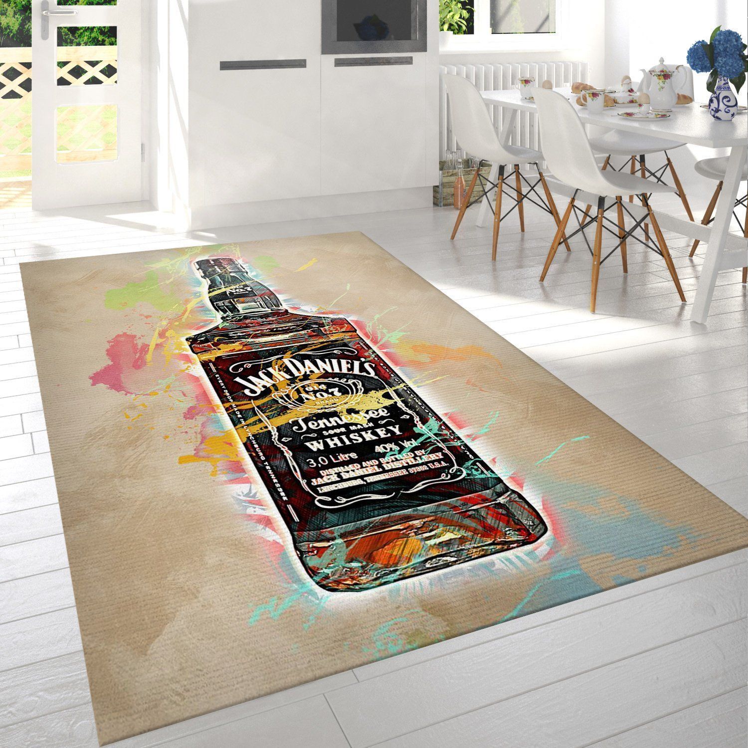 Jack Daniels Area Rug Living Room Rug Christmas Gift US Decor - Indoor Outdoor Rugs