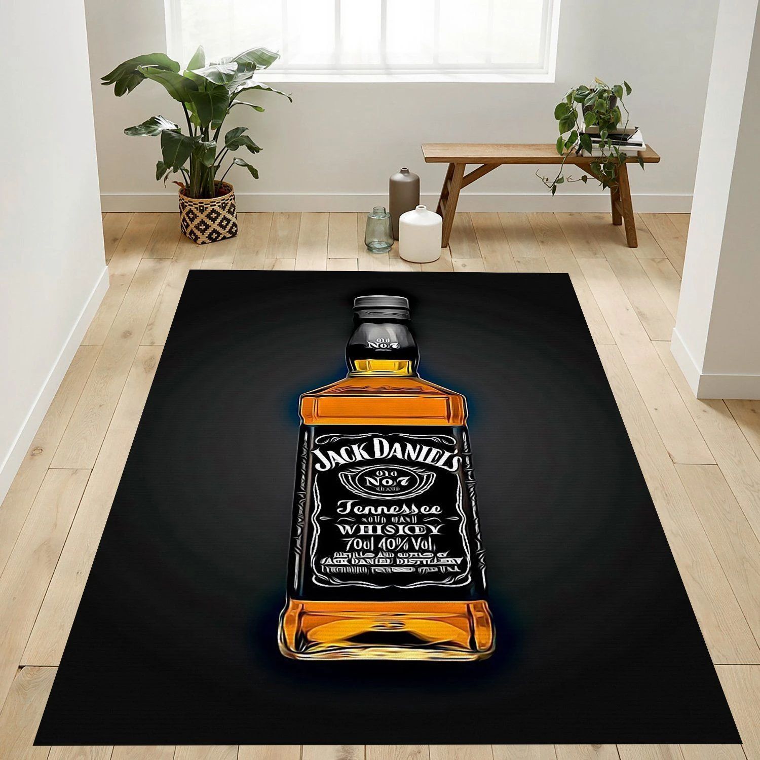 Jack Daniels No7 Rug Bedroom Rug Christmas Gift US Decor - Indoor Outdoor Rugs