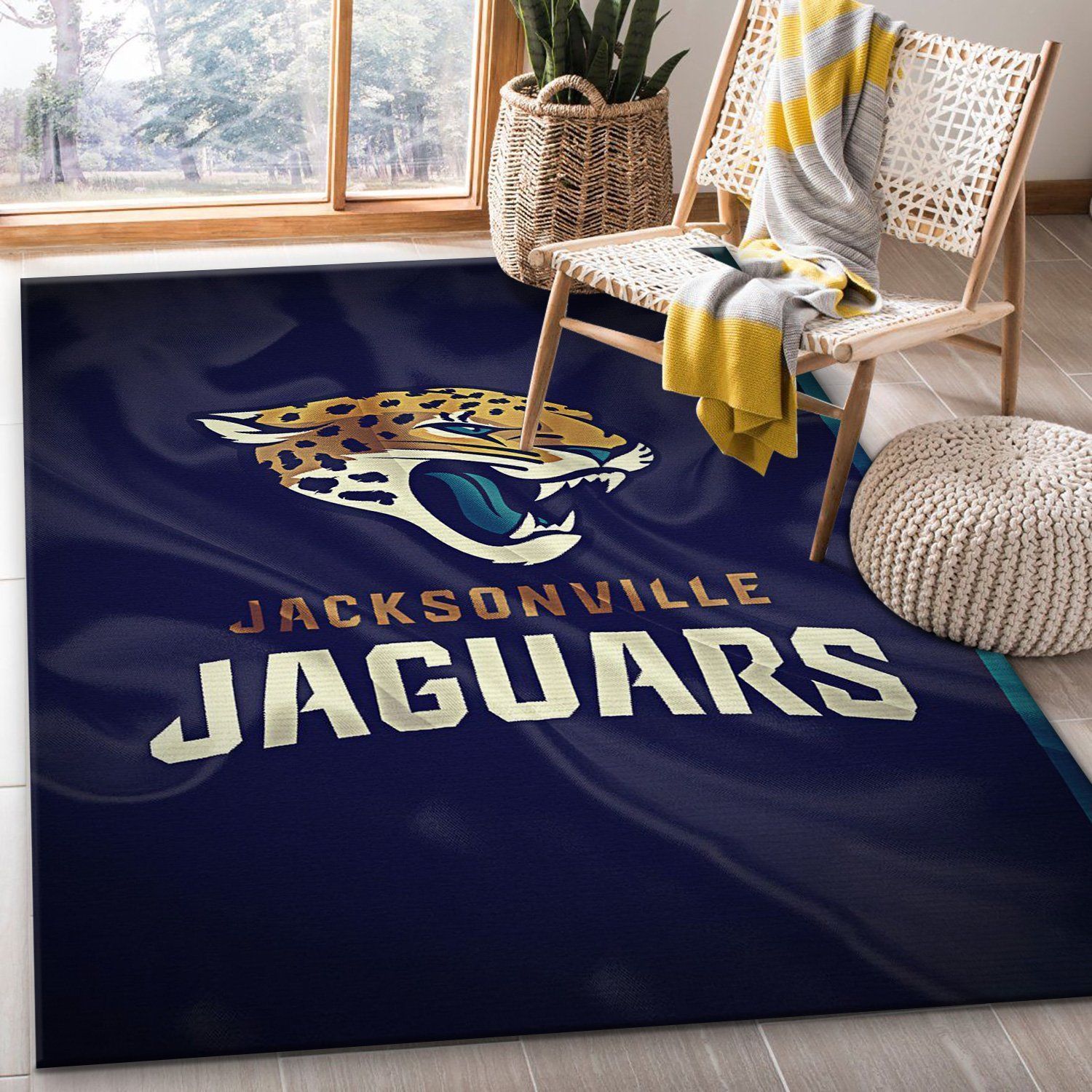 Jacksonville Jaguars Ameri Nfl Rug Bedroom Rug Home Decor Floor Decor - Indoor Outdoor Rugs