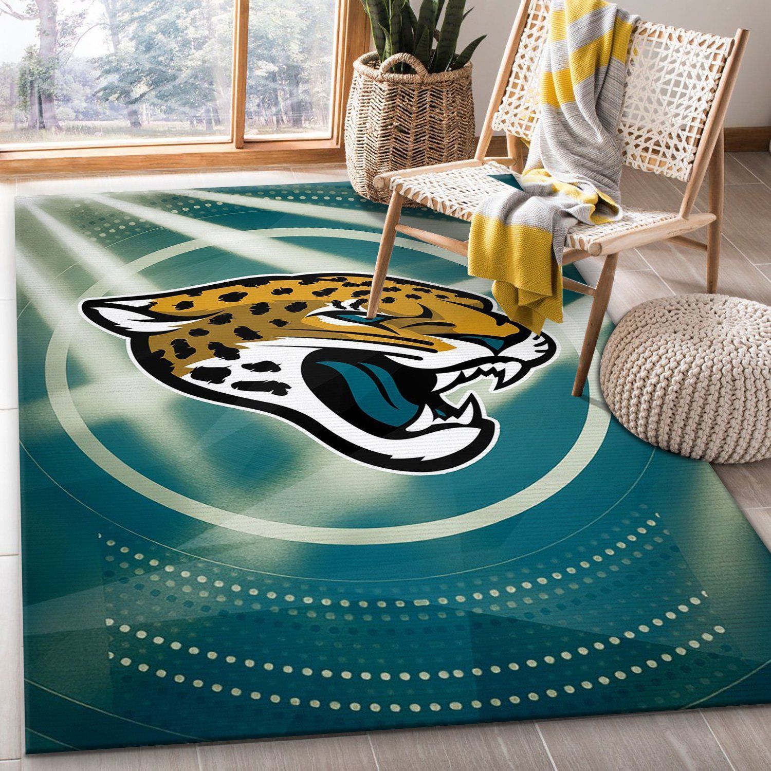 Jacksonville Jaguars NFL Area Rug For Christmas Living Room Rug Family Gift US Decor - Indoor Outdoor Rugs