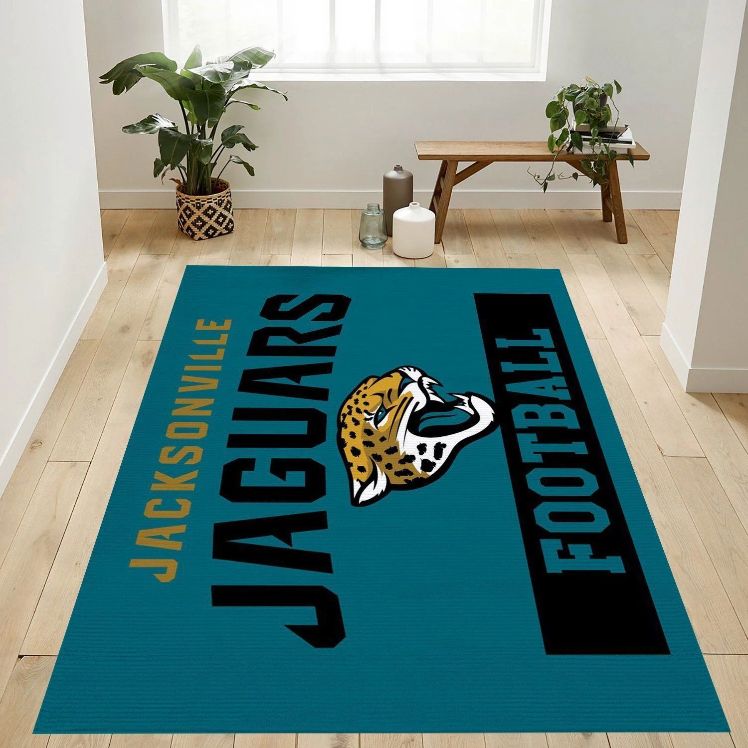 Jacksonville Jaguars Nfl Area Rug Bedroom Rug Home Decor Floor Decor - Indoor Outdoor Rugs
