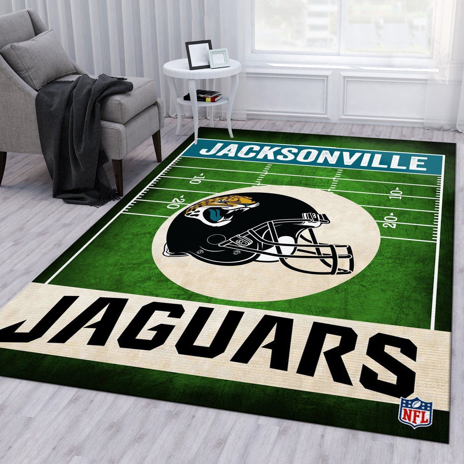 Jacksonville Jaguars Nfl Rug Living Room Rug US Gift Decor - Indoor Outdoor Rugs