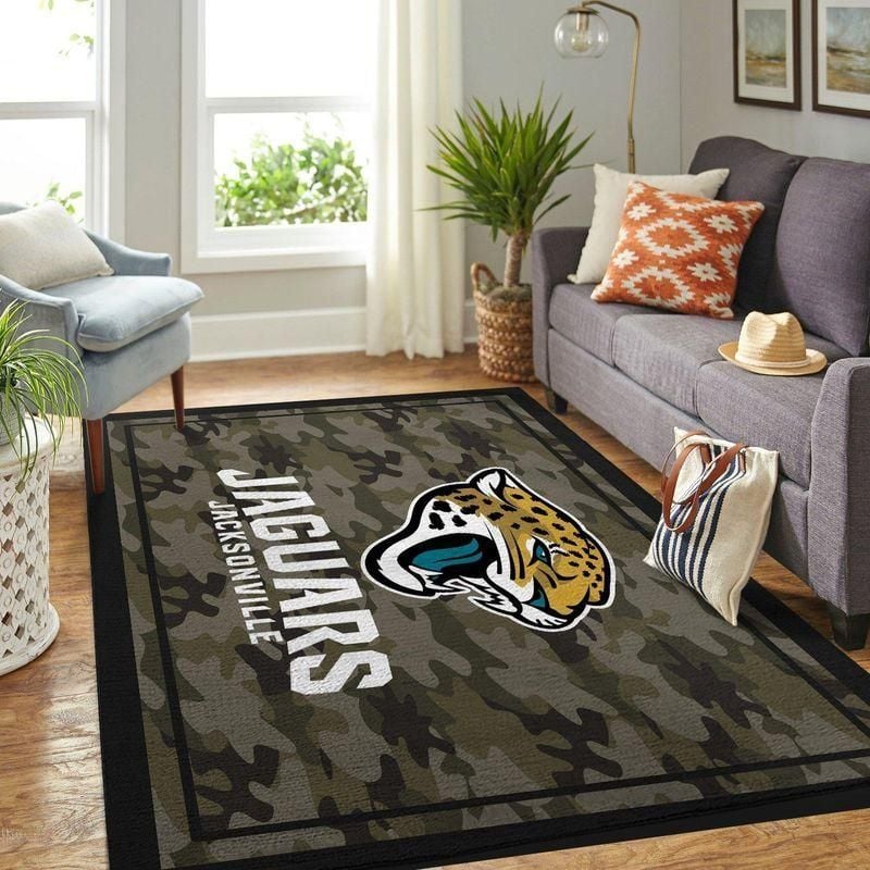 Jacksonville Jaguars Nfl Rug Room Carpet Sport Custom Area Floor Home Decor V2 - Indoor Outdoor Rugs