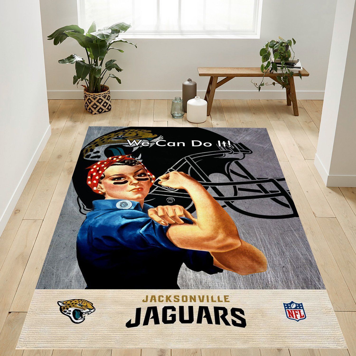 Jacksonville Jaguars Nfl Team Logo Rug Bedroom Rug Christmas Gift US Decor - Indoor Outdoor Rugs