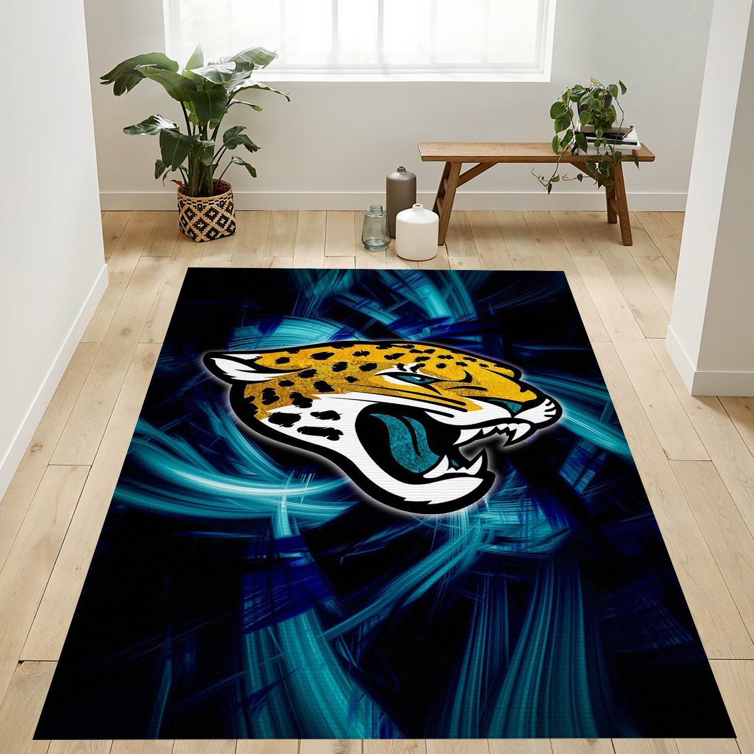 Jacksonville Jaguars Nfl Team Logo Rug Bedroom Rug Home US Decor - Indoor Outdoor Rugs