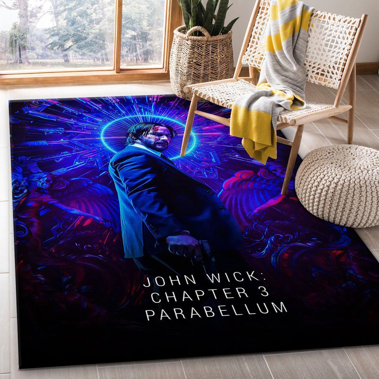 John Wick Chapter 3 2019 Area Rug Art Painting Movie Rugs Home US Decor - Indoor Outdoor Rugs