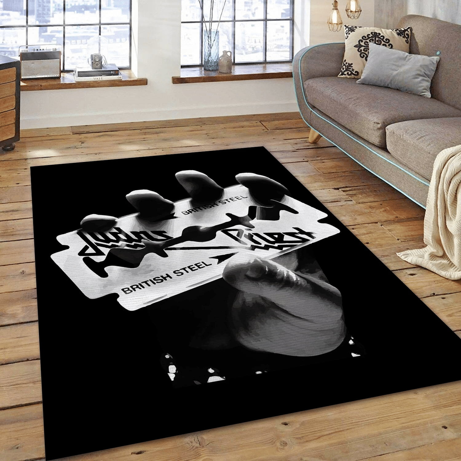 Judas Priest Logo 1 Music Area Rug For Christmas