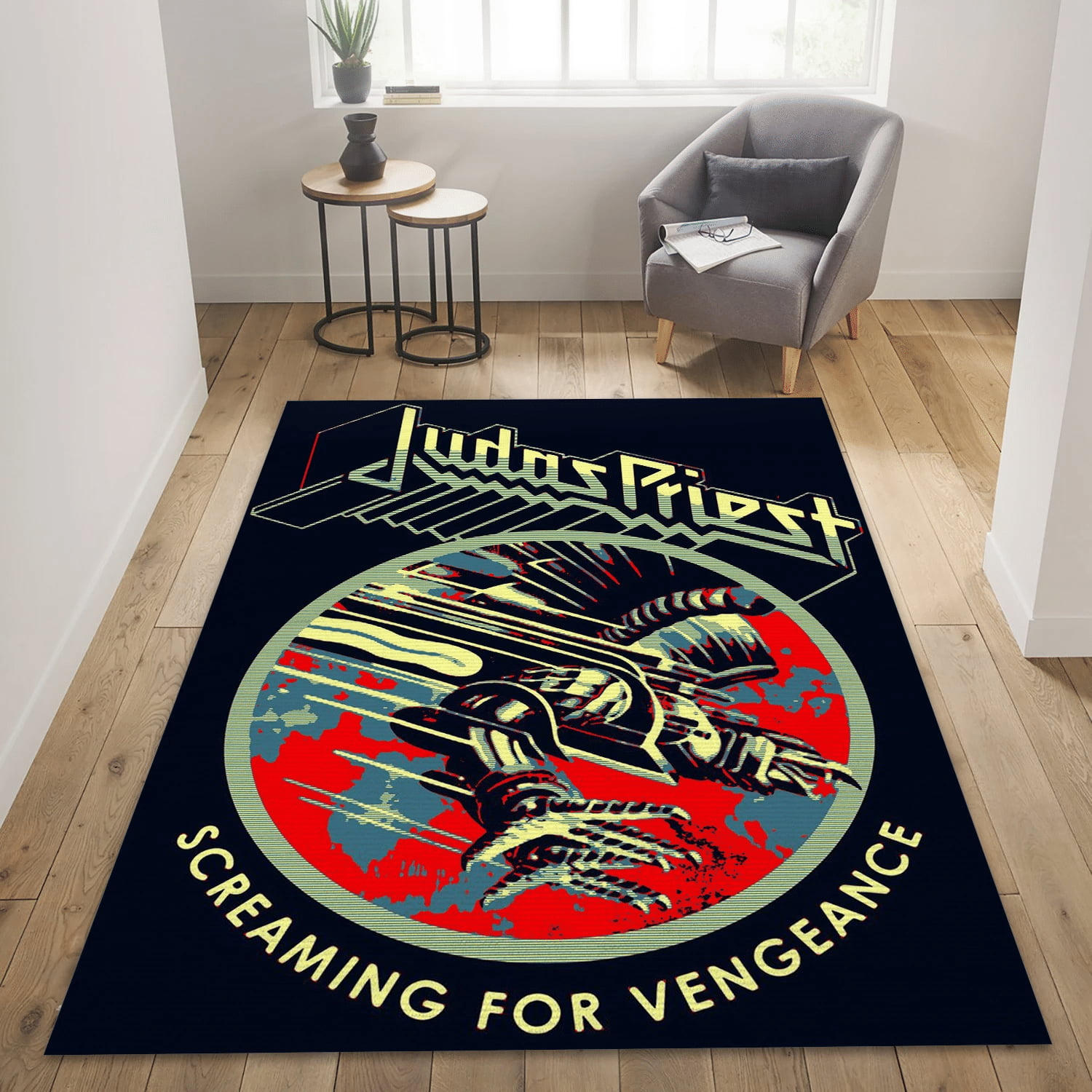 Judas Priest Screaming For Vengeance 1 Music Area Rug Carpet