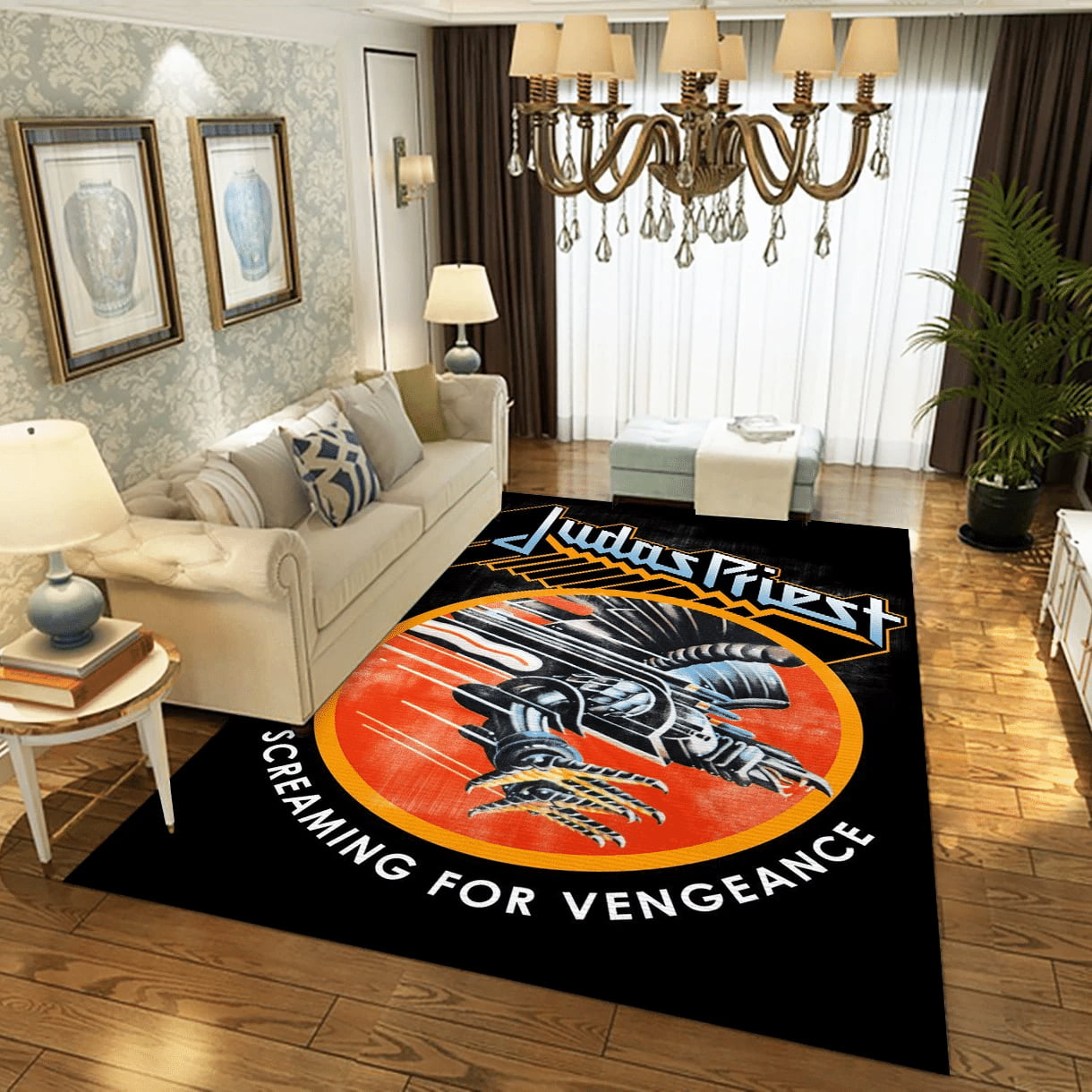 Judas Priest Screaming For Vengeance Music Area Rug