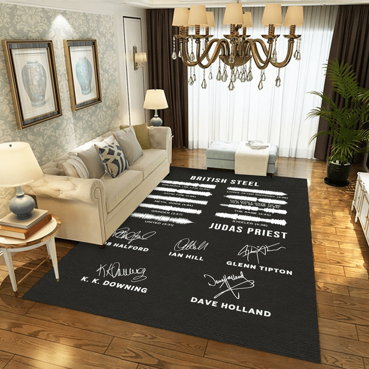 Judas Priest Signature Band Music Area Rug Carpet