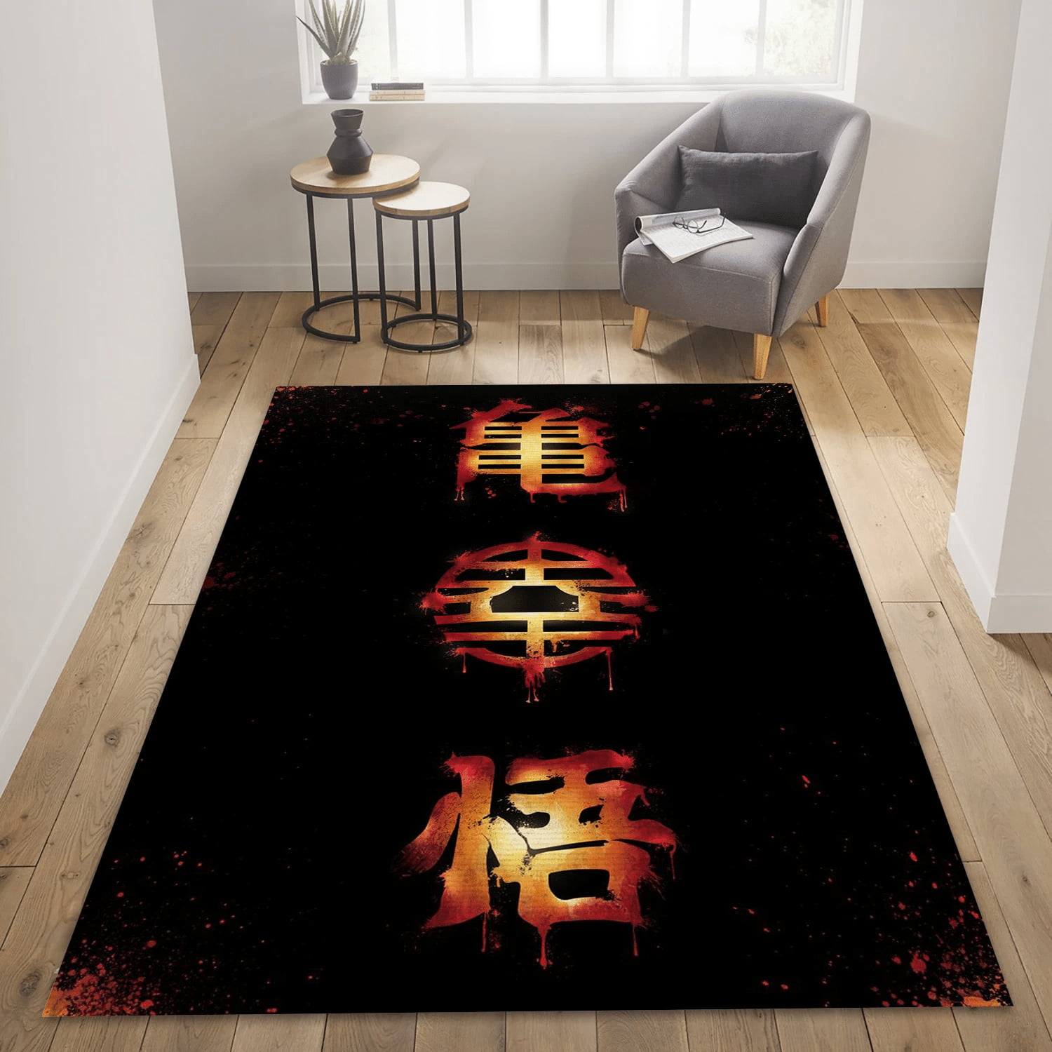 Kanjis Dark Version Gaming Area Rug