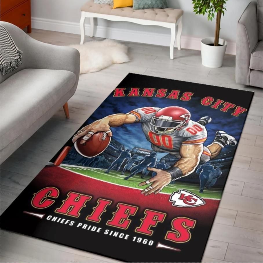 Kansas City Chiefs Chiefs Pride Since 1960 Nfl Area Rug Rugs For Living Room Rug Home Decor - Indoor Outdoor Rugs