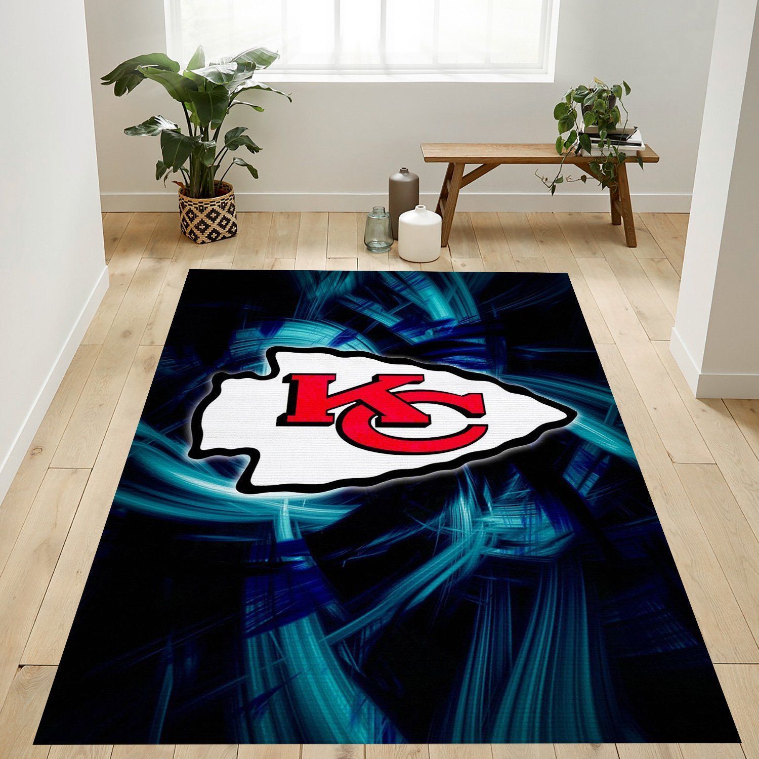 Kansas City Chiefs Nfl Logo Area Rug For Gift Living Room Rug US Gift Decor - Indoor Outdoor Rugs
