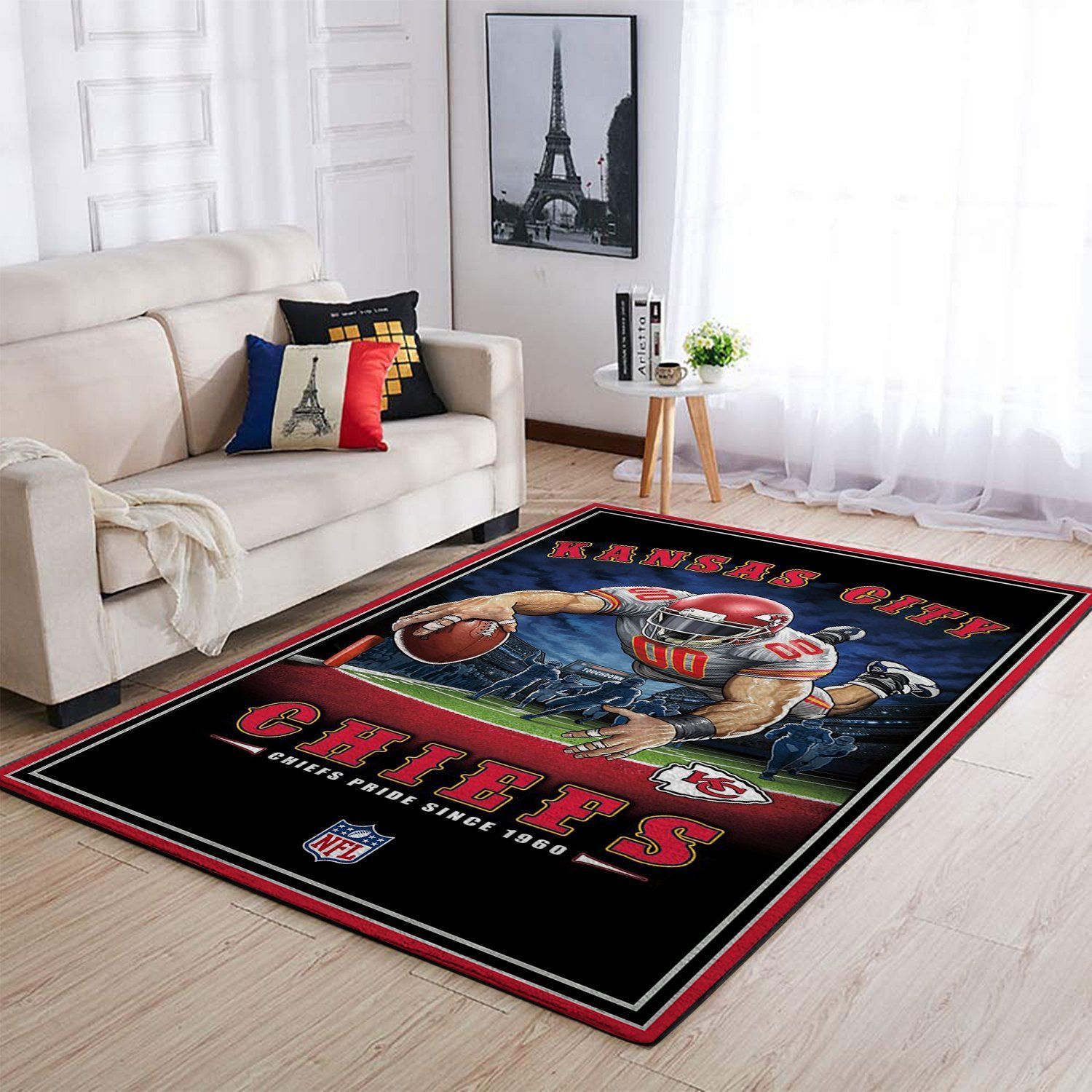 Kansas City Chiefs Nfl Team Pride Nice Gift Home Decor Rectangle Area Rug - Indoor Outdoor Rugs