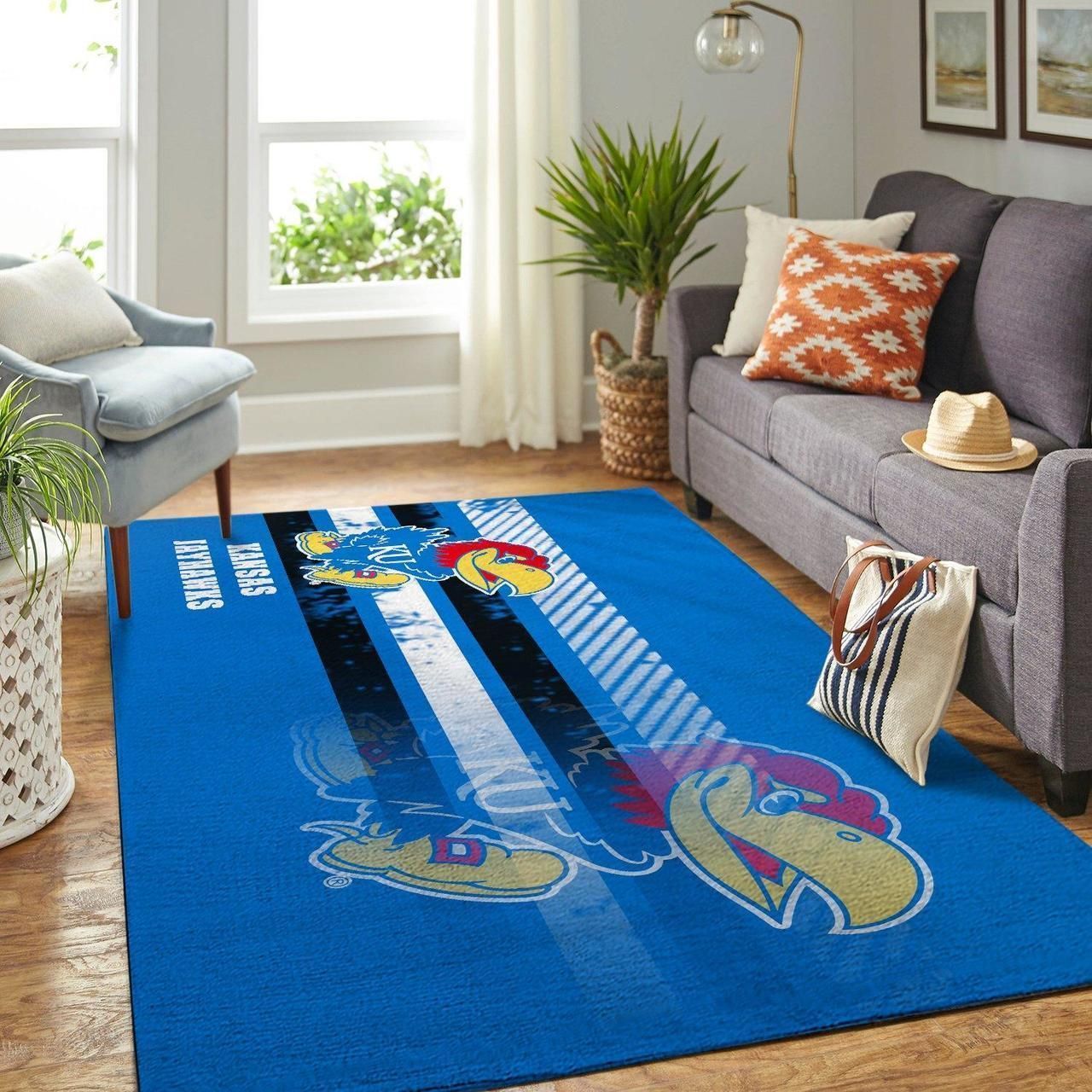 Kansas Jayhawks Rug Room Carpet Custom Ncaa Floor Mat Home Decor - Indoor Outdoor Rugs
