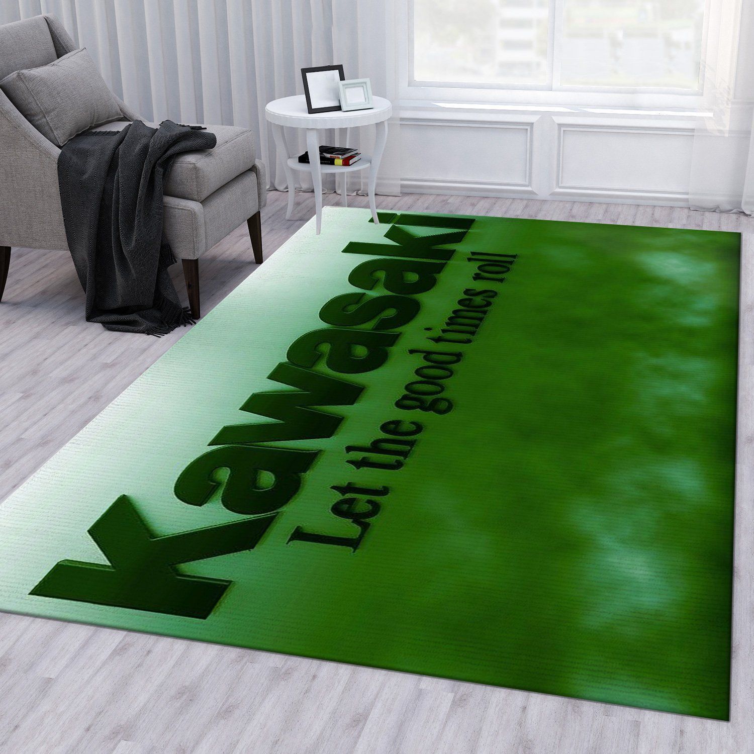 Kawasaki Area Rug Bedroom Rug Christmas Gift US Decor - Indoor Outdoor Rugs