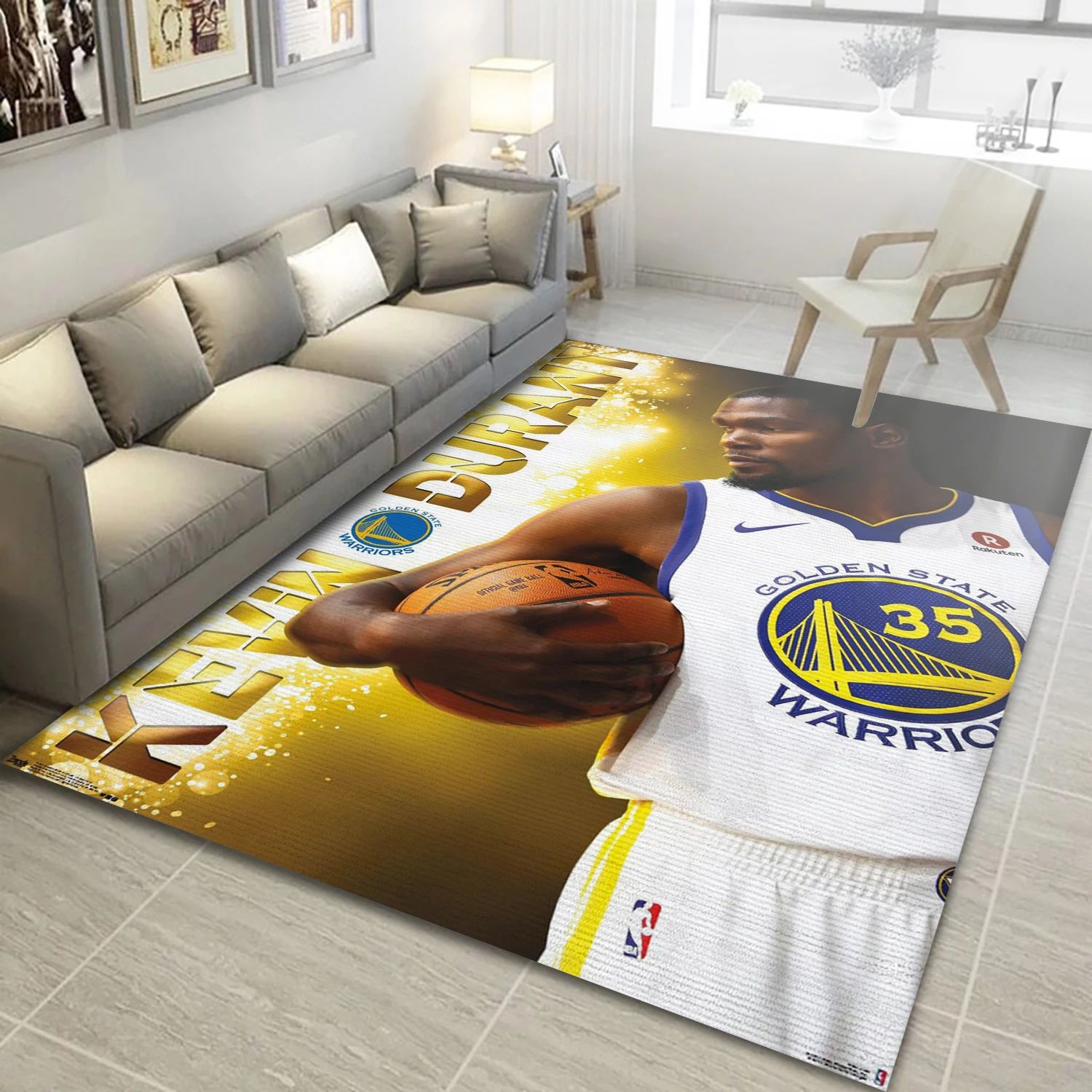 Kevin Durant Golden State Warriors NBA Area Rug Carpet