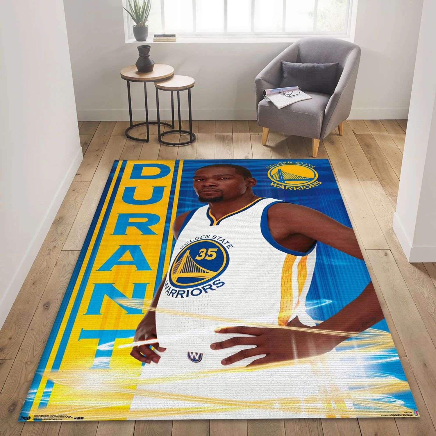 Kevin Durant Golden State Warriors NBA Area Rug For Christmas, Living Room Rug - Home Decor - Indoor Outdoor Rugs