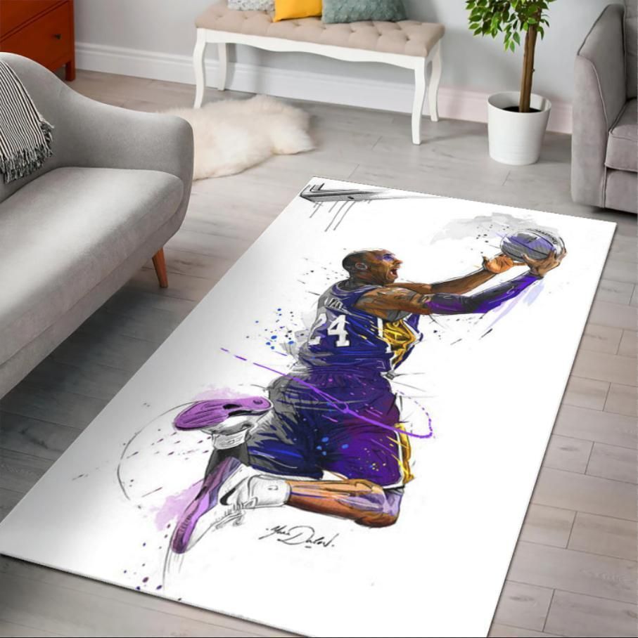 Kobe Bryant 24 Lakers Legend Area Rug Rugs For Living Room Rug Home Decor - Indoor Outdoor Rugs