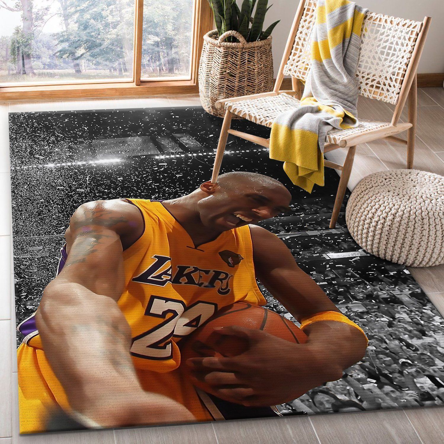 Kobe Bryant Legend 24 Lakers Area Rug Rugs For Living Room Rug Home Decor - Indoor Outdoor Rugs