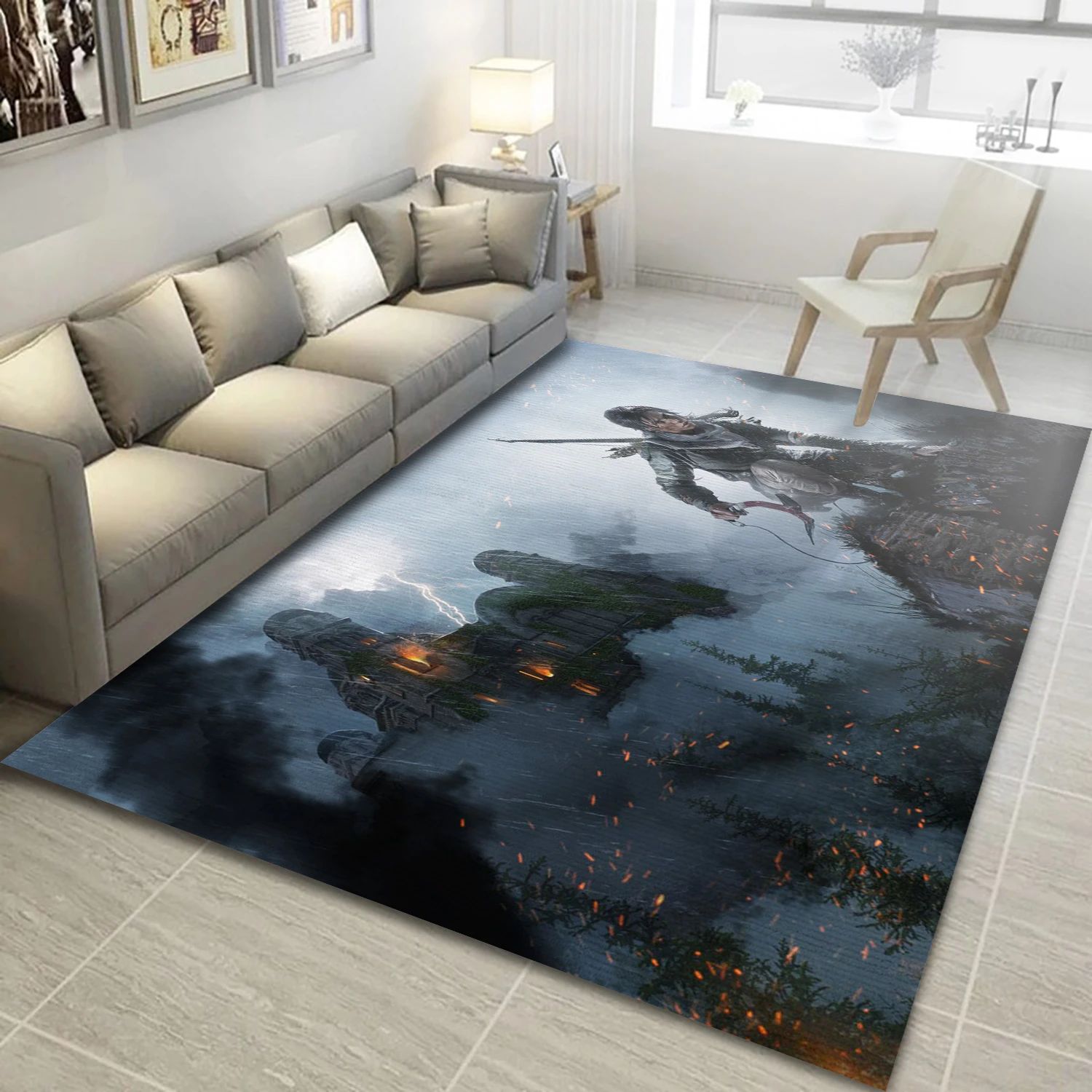 Lara Croft Gaming Area Rug