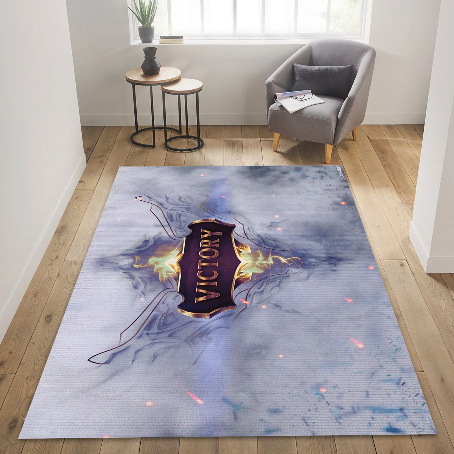 League Of Legends Victory Screen Video Game Reangle Rug