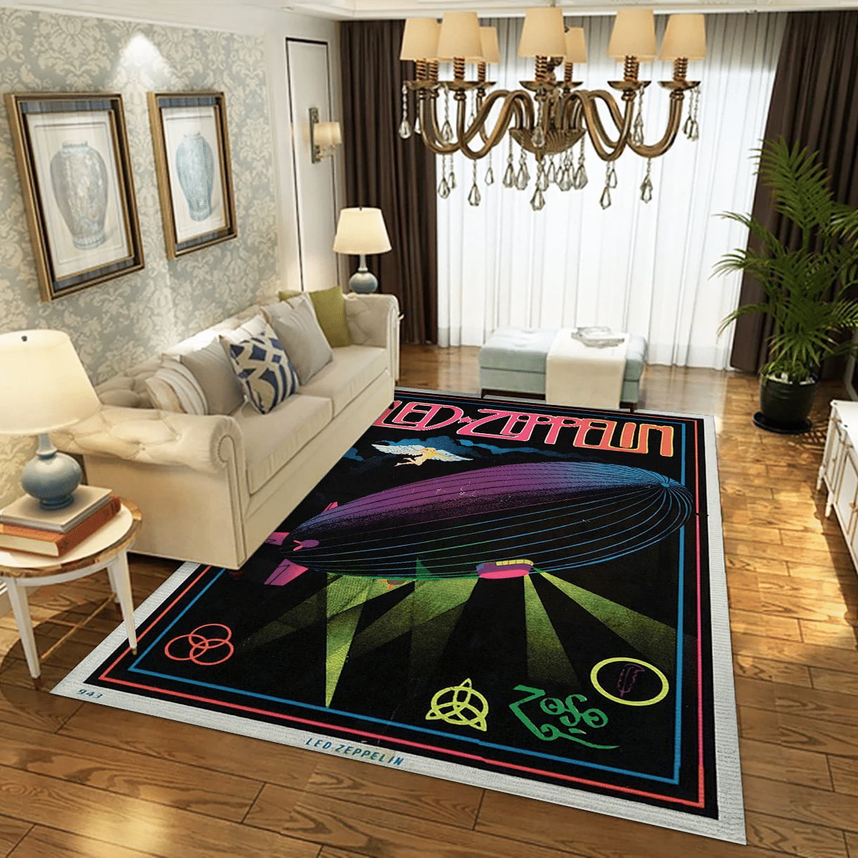 Led Zeppelin Album V3 Music Area Rug For Christmas