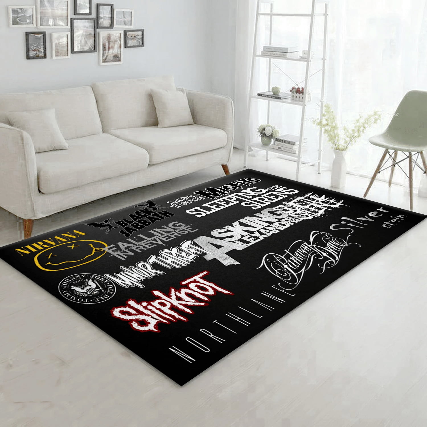 Legend Rock Band Music Area Rug Carpet