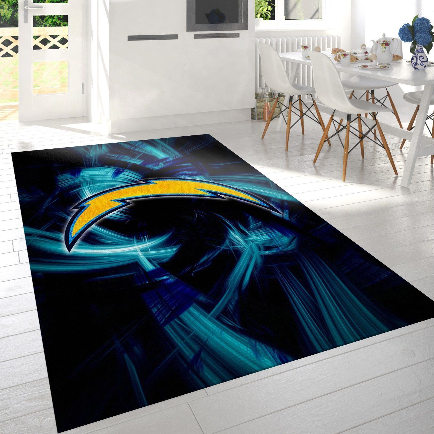 Los Angeles Chargers Nfl Area Rug Living Room Rug Home US Decor - Indoor Outdoor Rugs