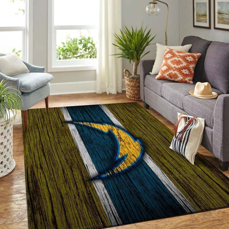 Los Angeles Chargers Nfl Rug Room Carpet Sport Custom Area Floor Home Decor - Indoor Outdoor Rugs