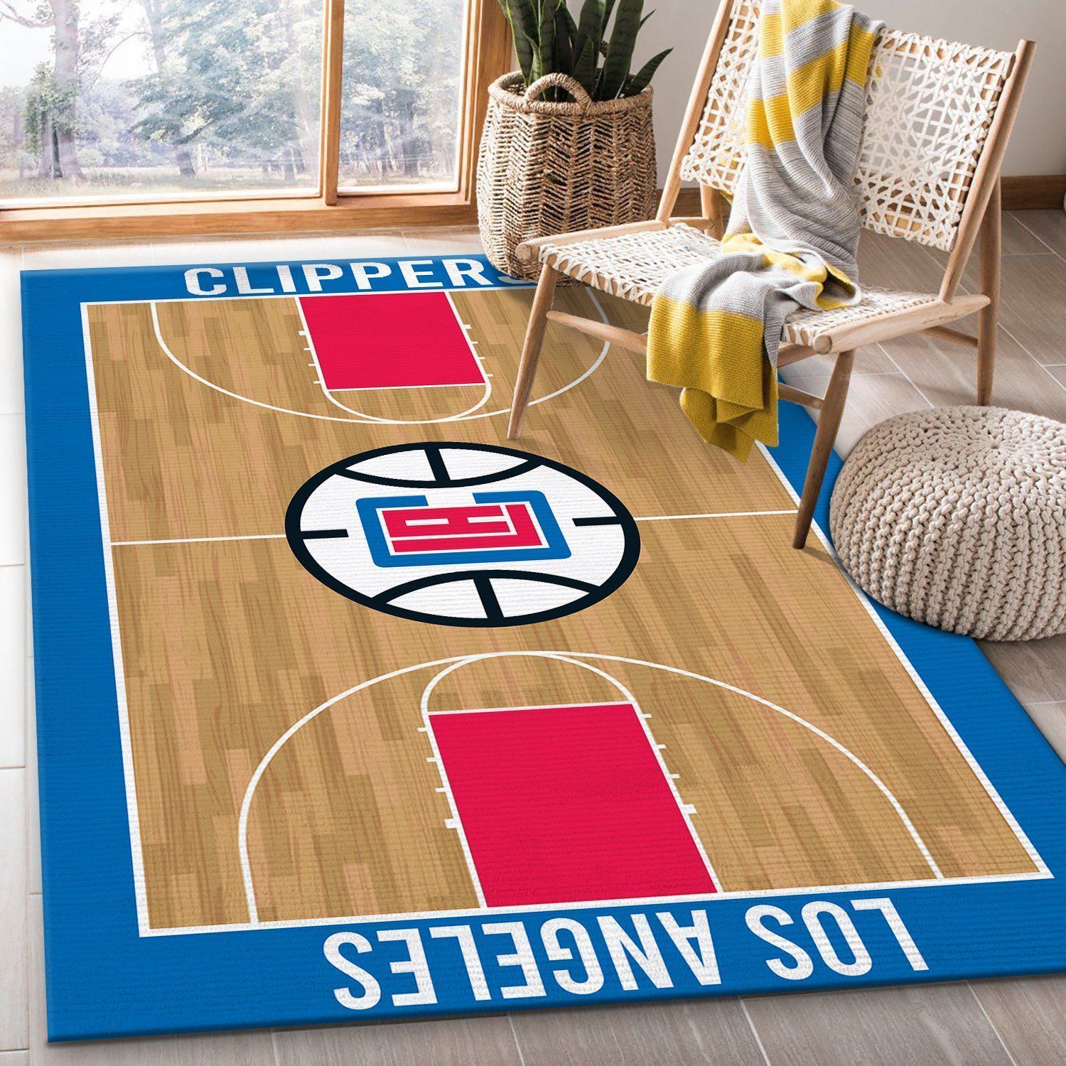 Los Angeles Clippers Nba Rug Room Carpet Sport Custom Area Floor Home Decor V1 - Indoor Outdoor Rugs