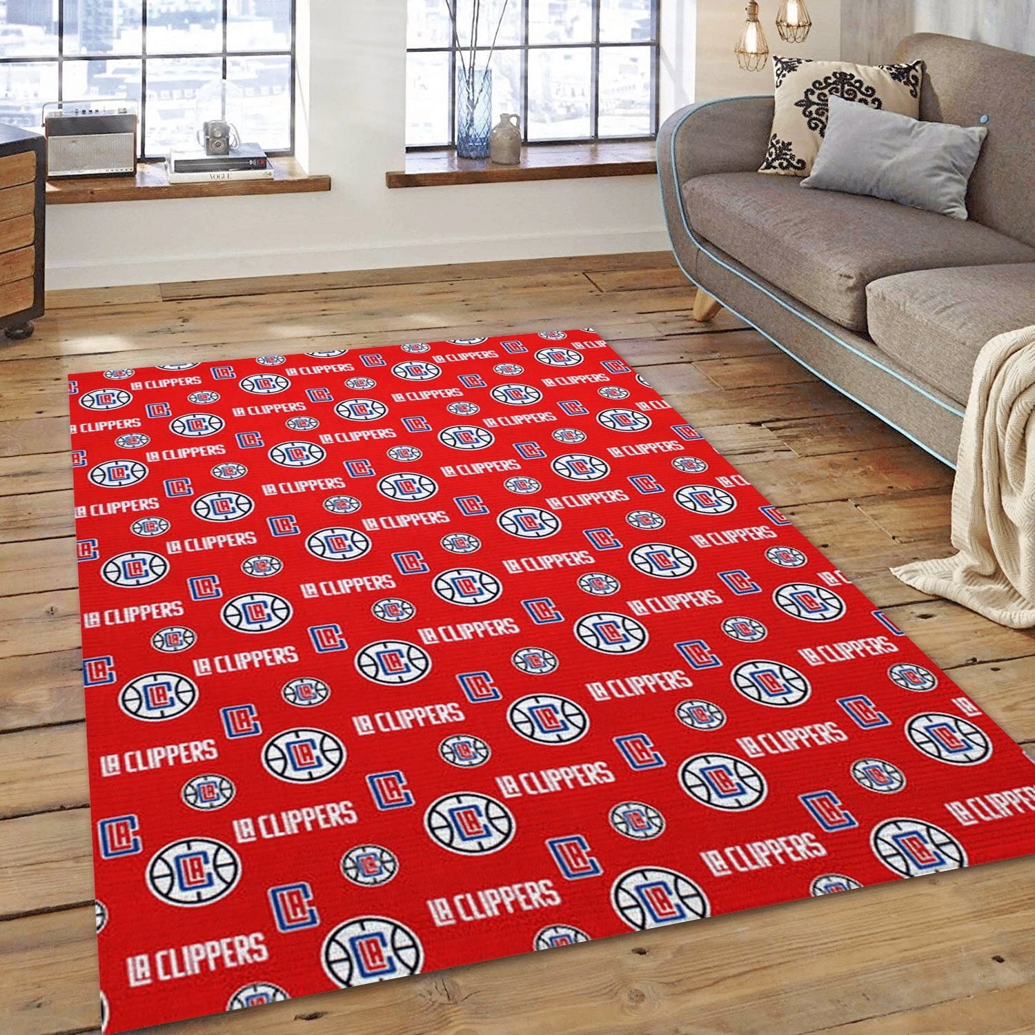 Los Angeles Clippers Patterns 1 Area Rug Carpet