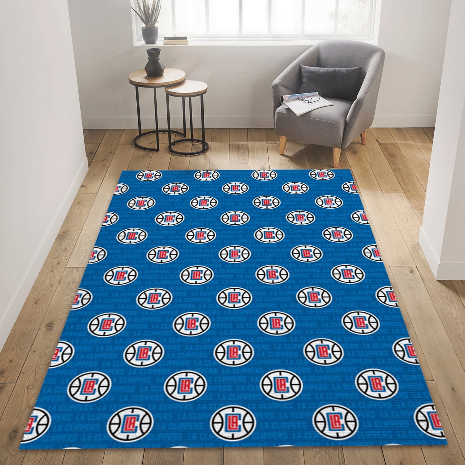 Los Angeles Clippers Patterns 3 Reangle Area Rug