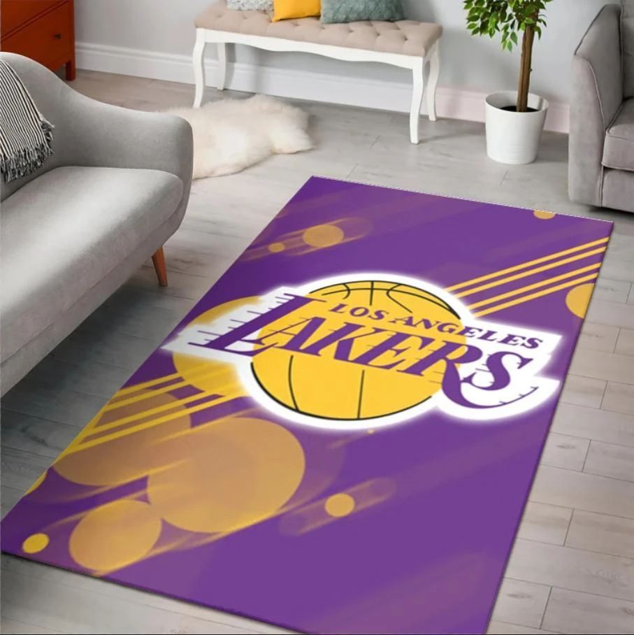 Los Angeles Lakers Area Rug Rugs For Living Room Rug Home Decor - Indoor Outdoor Rugs