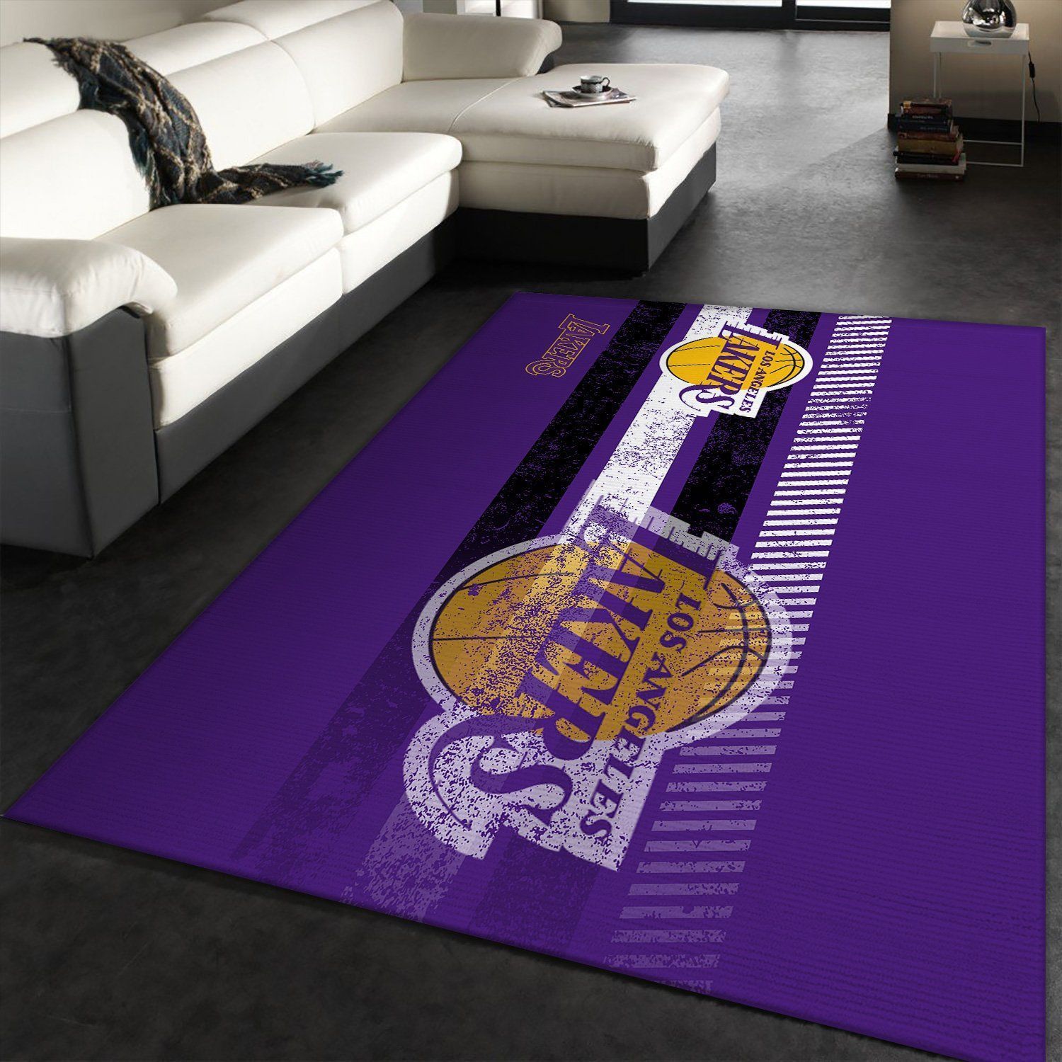 Los Angeles Lakers NBA Team Logo Rug Room Carpet Custom Area Floor Home Decor - Indoor Outdoor Rugs