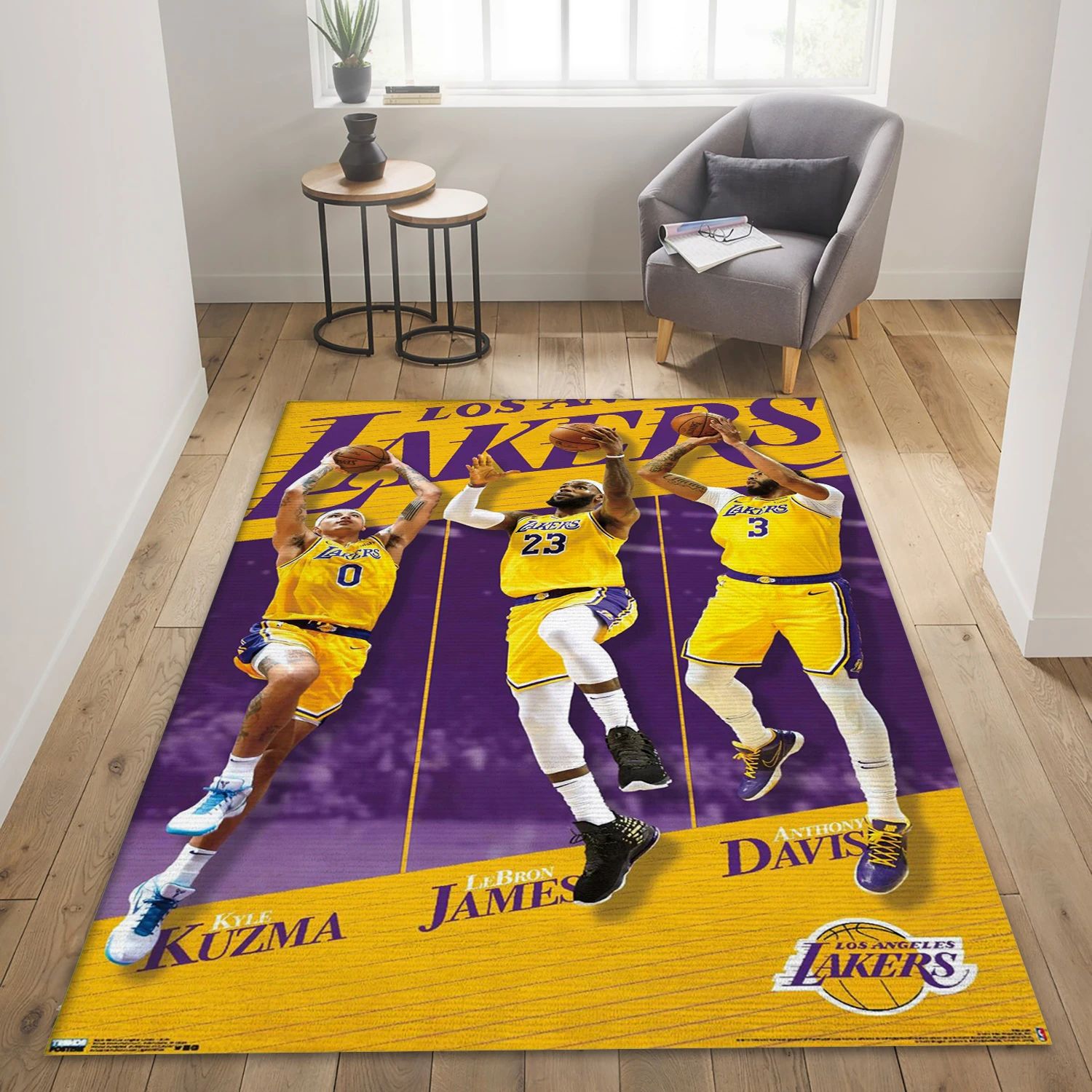 Los Angeles Lakers NBA Team Logos Area Rug