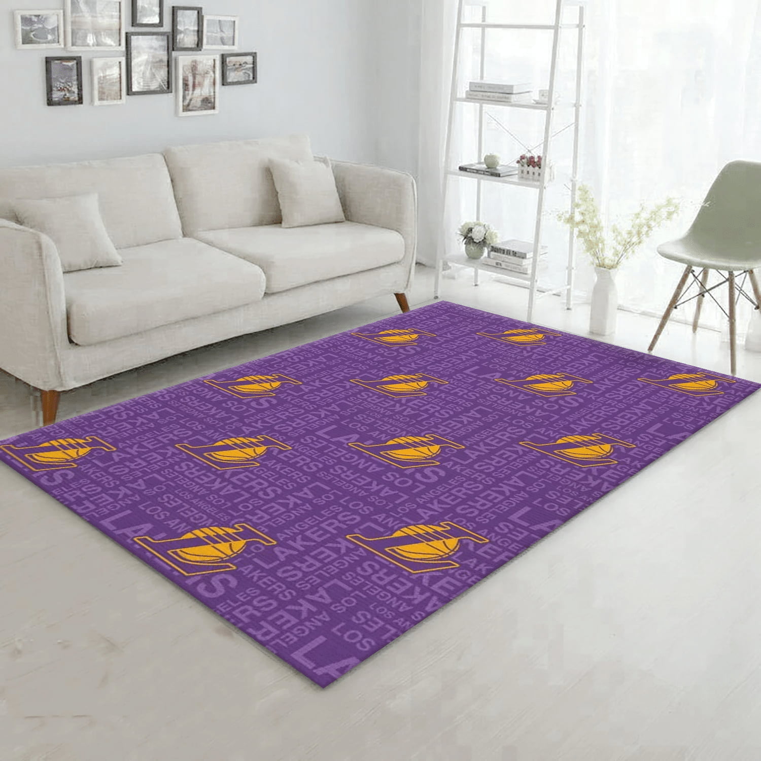 Los Angeles Lakers Patterns Reangle Area Rug